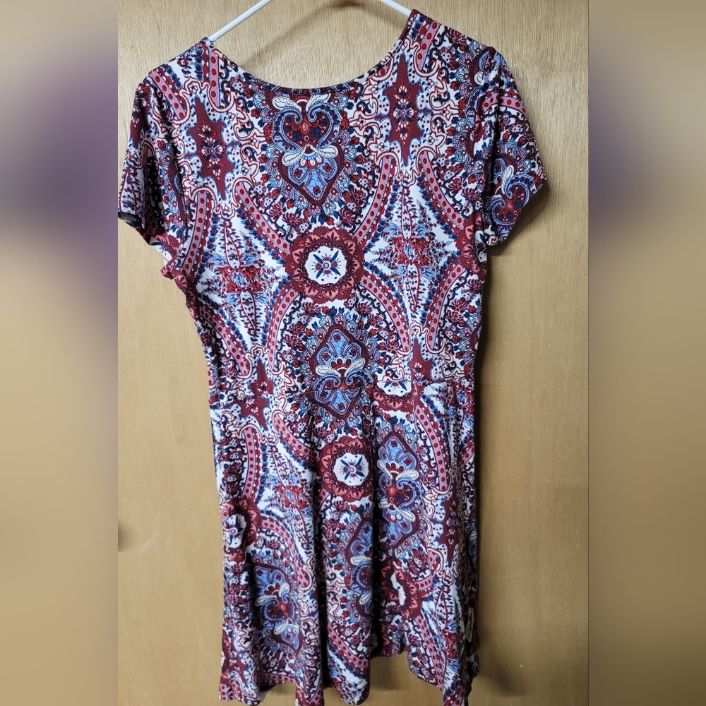 Junior Pattern dress 3/4 flutter sleeve